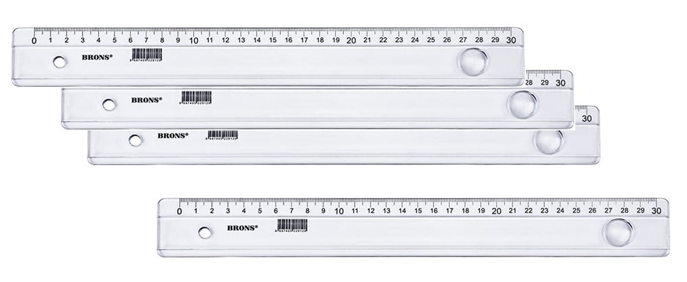 Brons Plastik Cetvel 30Cm Br-225