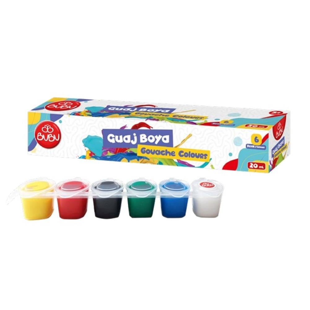 Bu-Bu Guaj Boya 6 Renk Birleşik Pot 20ml Gua002