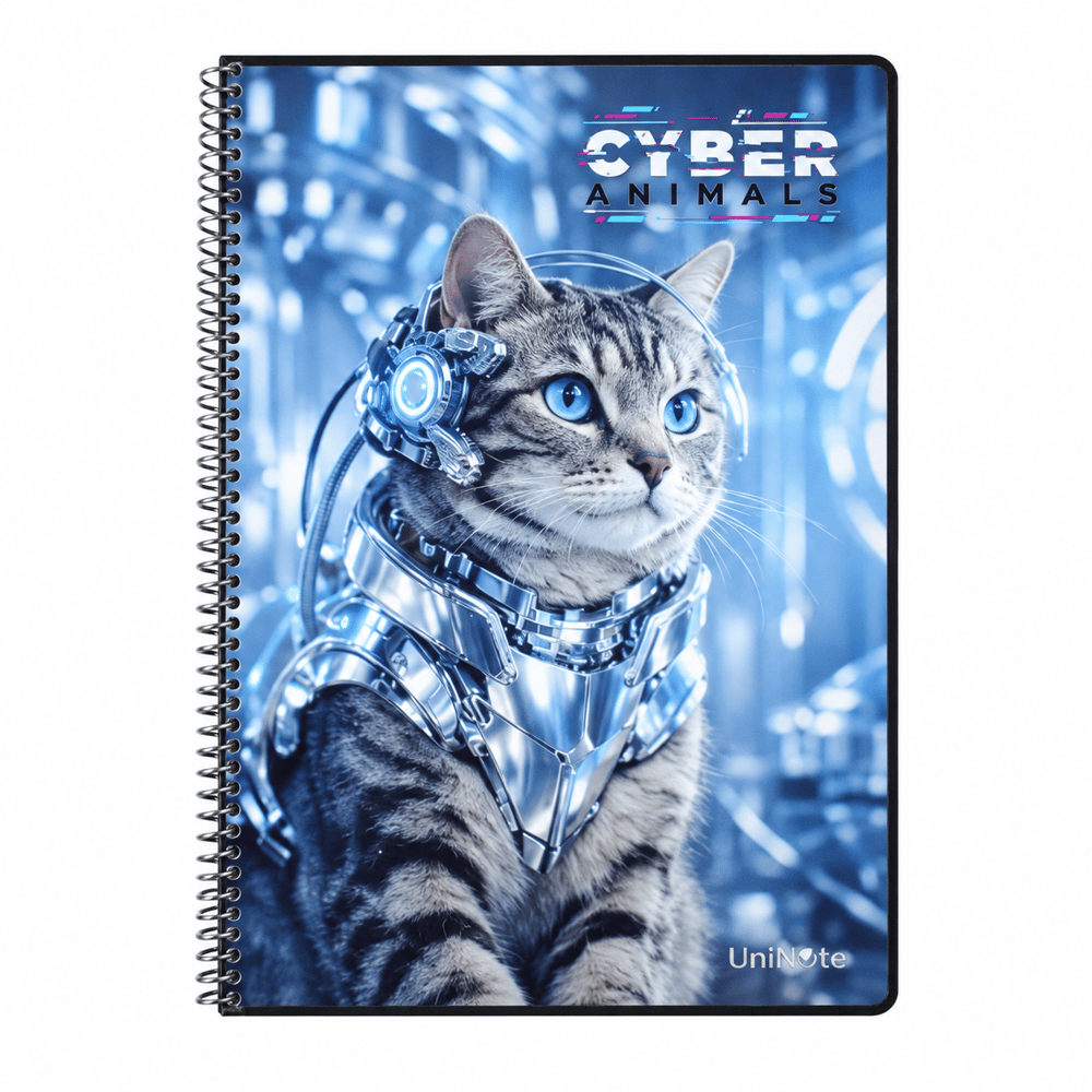 Çınar Cyber Anımals Sp PP Kapak A4 72 Yaprak Çizgili Defter 71515