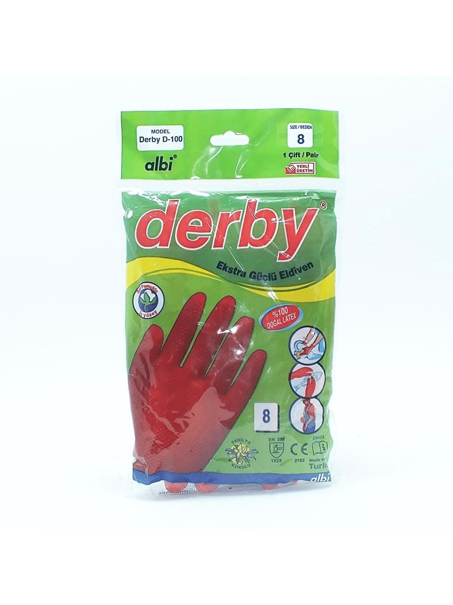 Derby Lastik Eldiven No 8