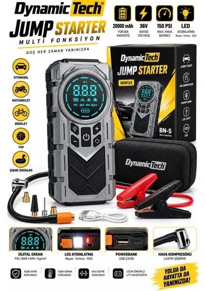 Dinamix Şarjlı Akü Takviye Cihazı JN-088D