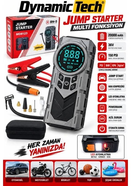 Dinamix Şarjlı Akü Takviye Cihazı JN-088D
