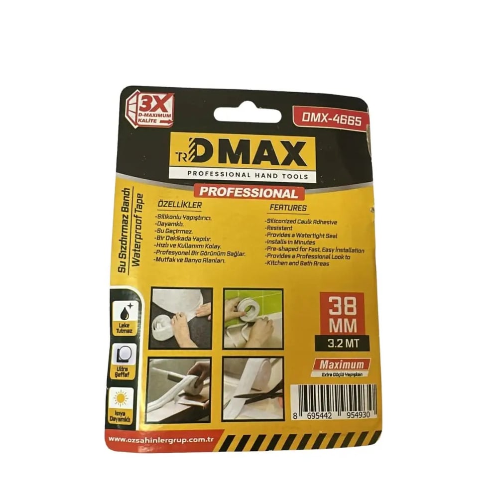 Dmax Sızdırmaz Bant Şeffaf 38 mm x 3,2 m DMAX4718