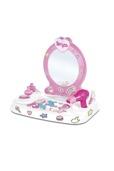 Dolu Unicorn Masaüstü Aynalı Makyaj Seti