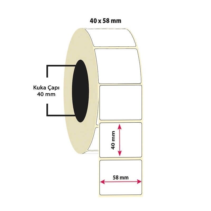 Eko Termal 40*58 Etiket 500'lük Sarım