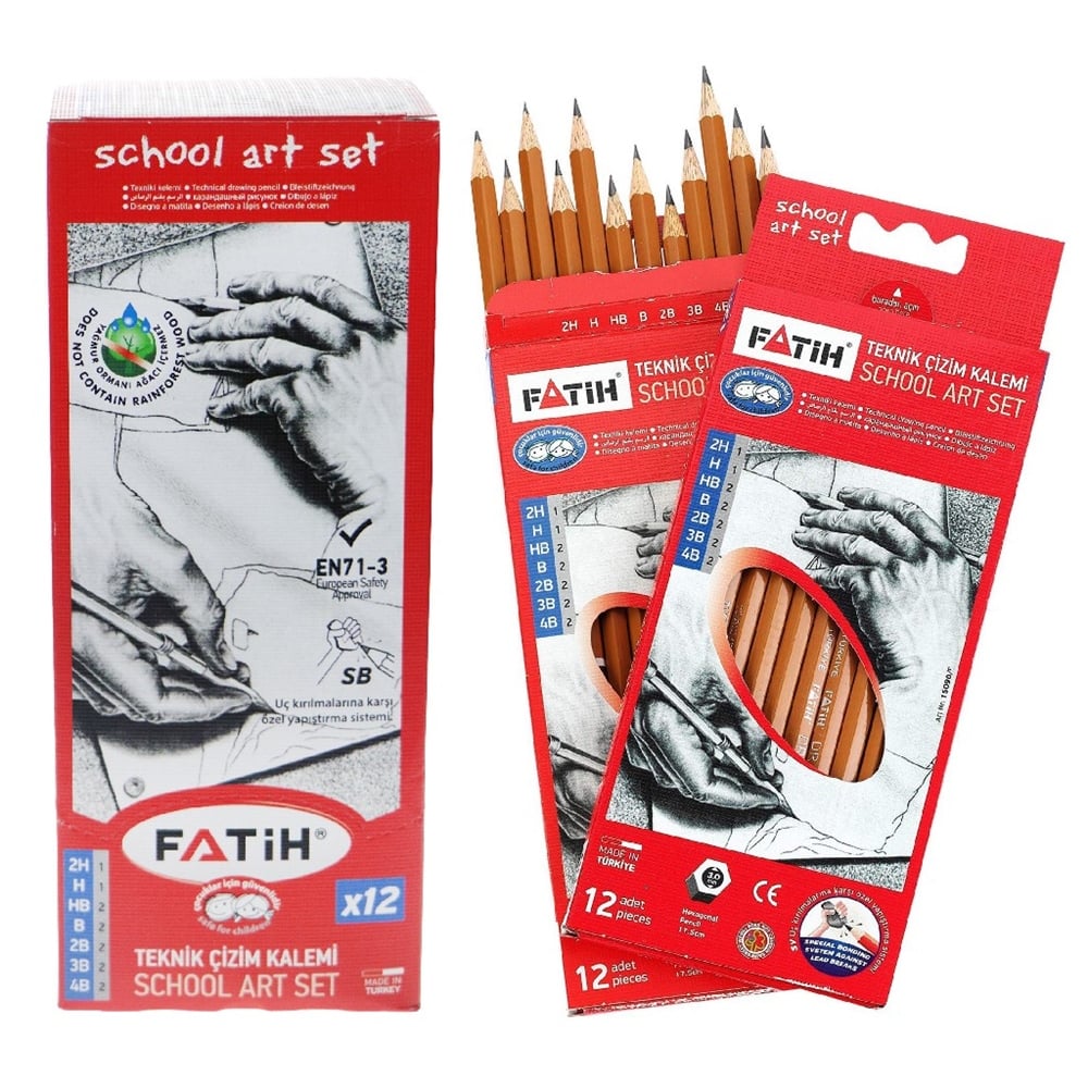 Fatih Dereceli Kalem Okul Seti 12li
