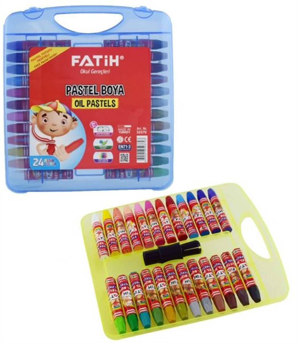Fatih Pastel Boya 24 Renk Kıng Sıze Çantalı