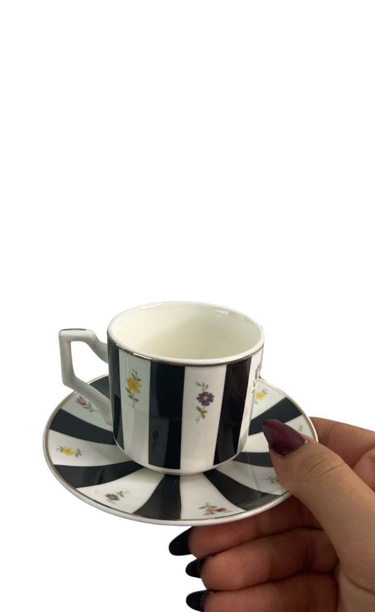 Fincan Takımı Balsa Çiçek Desenli 2li Set