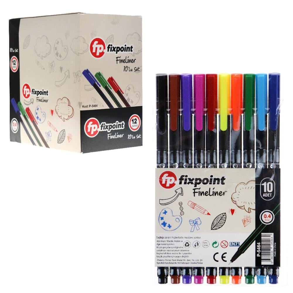 Fixpoint Fineliner Klipsli 10 Lu Kalem P-5464