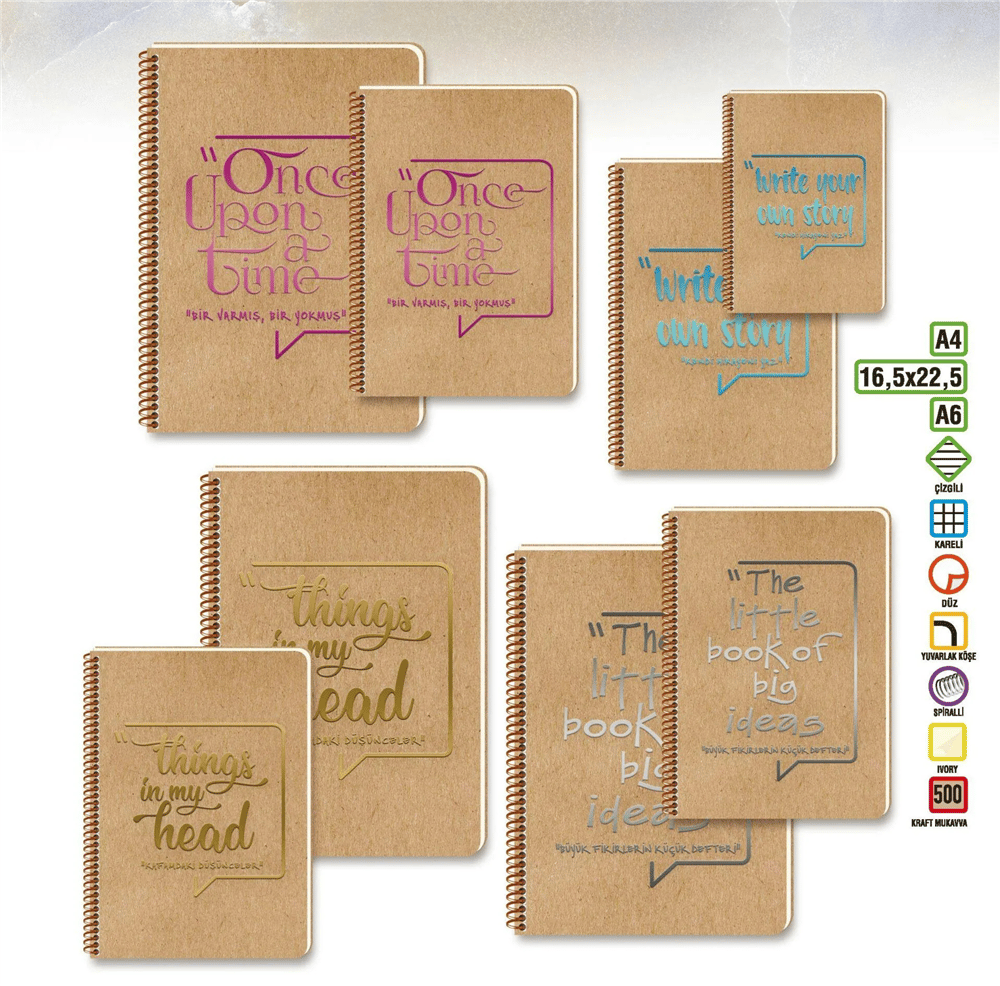 Funky Çizgili Defter 80 Yaprak