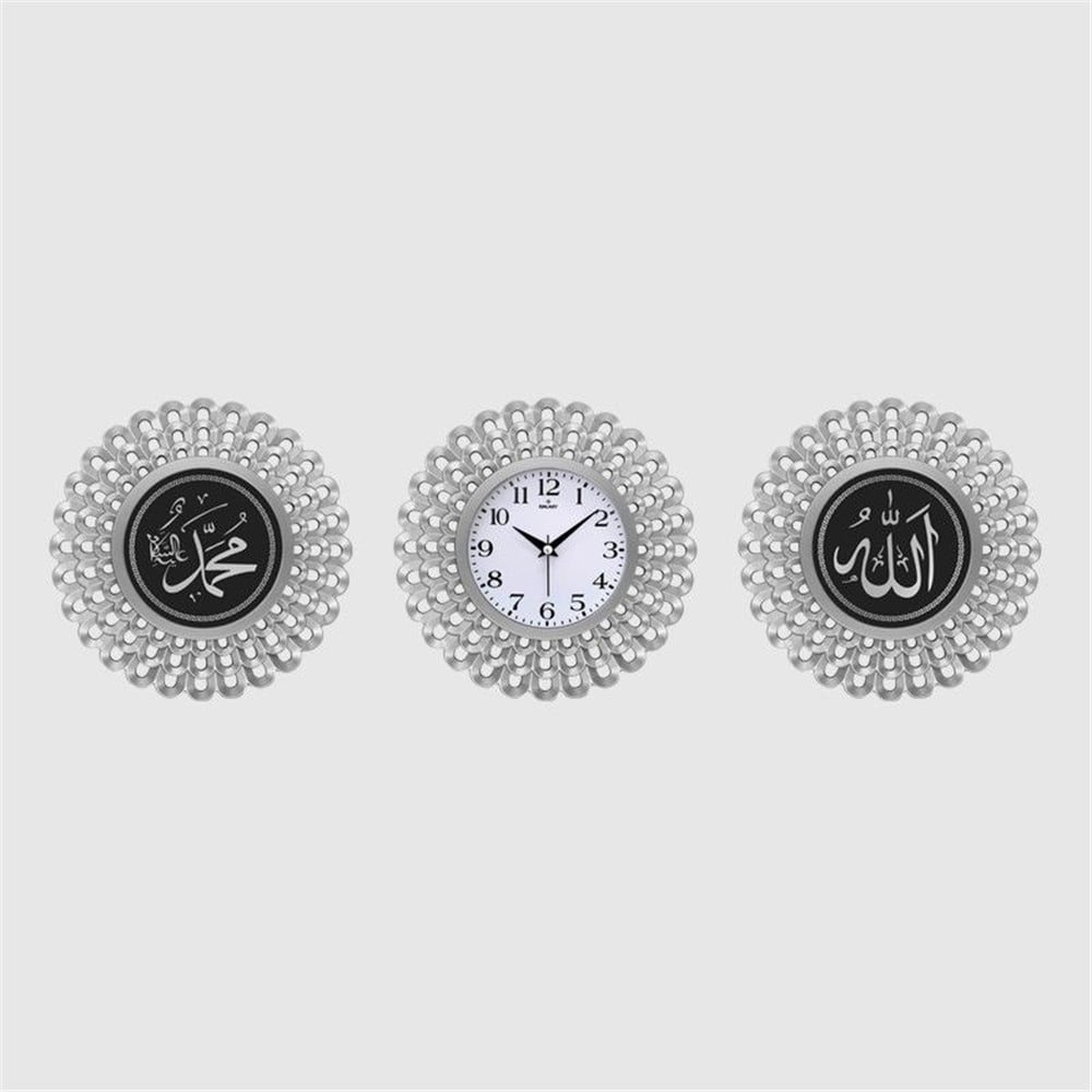 Galaxy Duvar Saati 3lü Set Ayet Gri 910-Set-8
