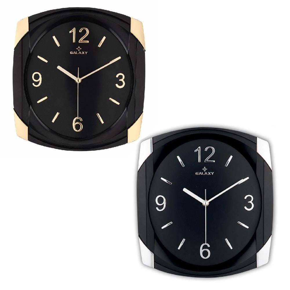 Galaxy Duvar Saati Siyah Gold 108-Ka