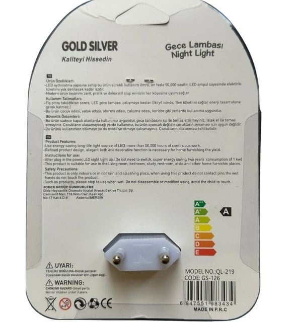 Gold Silver Gece Lambası Gs-126
