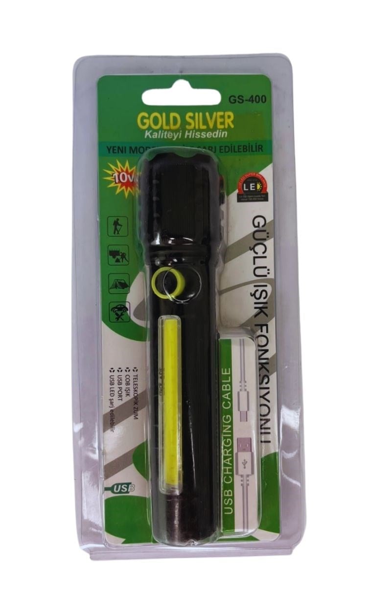 Gold Silver Şarjlı El Feneri Gs400