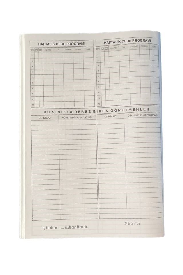 Gülpaş 10 Ders Yoklamalı Ders Defter Plastik Kapak 28x41 421