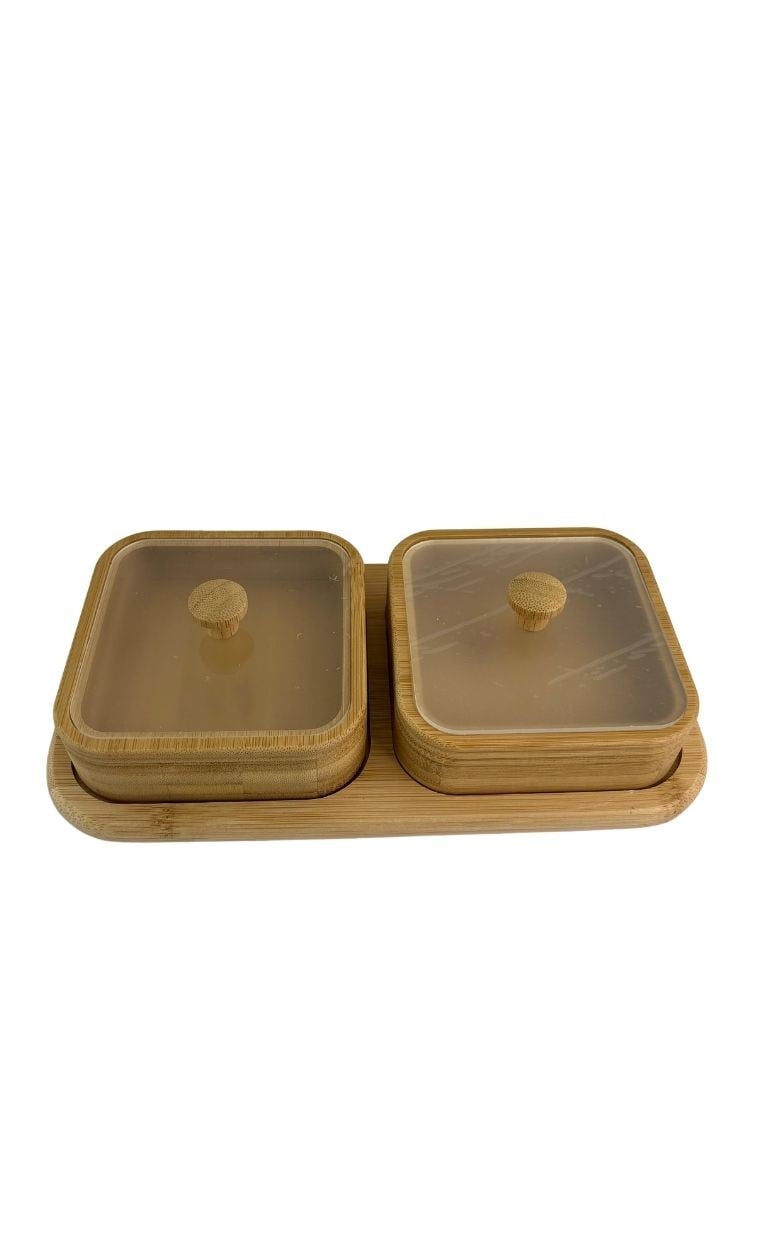 Ivory Bambu Tezgahüstü Standlı Baharatlık IVO-BMB334