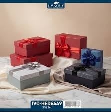 İvory Hediye Kutusu Dikdörtgen 3'li IVO-HED6449
