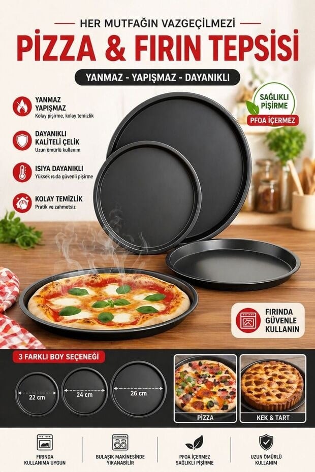 İvory Pizza Tepsi Seti IVO-EFF140