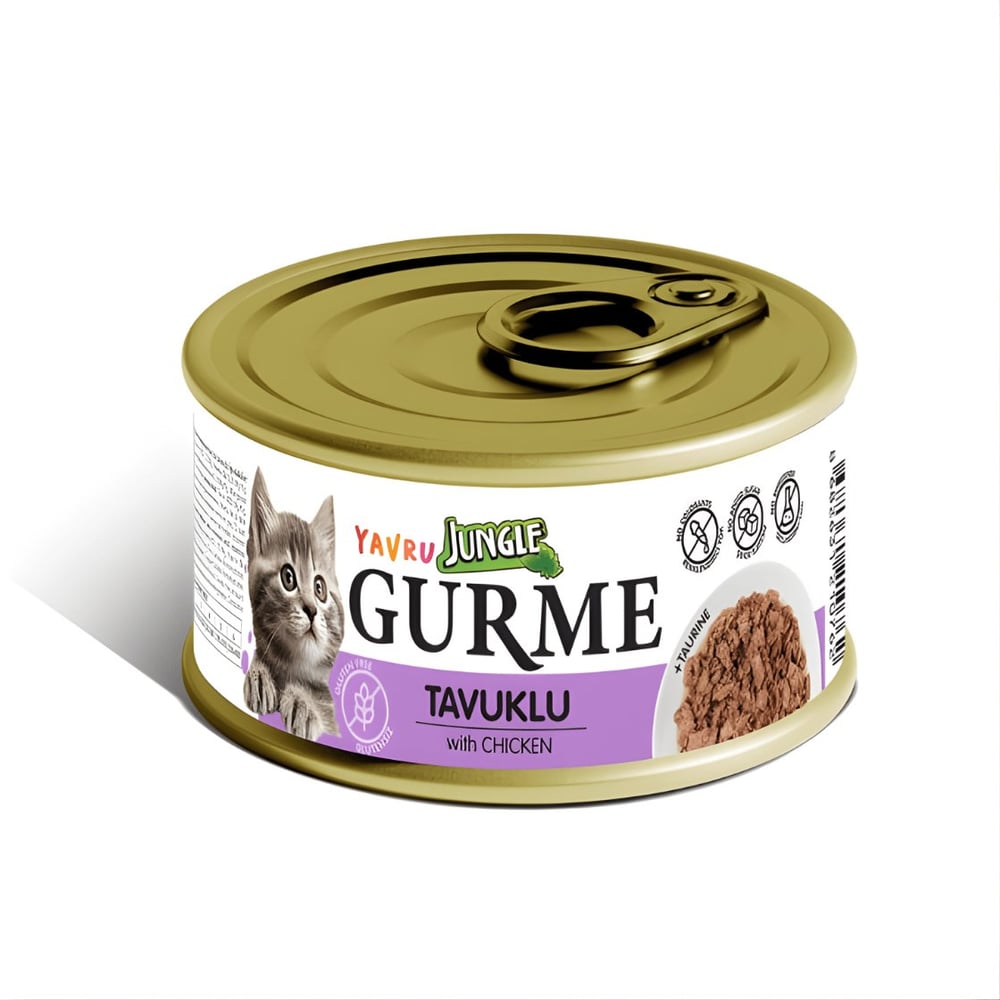 Jungle Gurme Yavru Kedi Tavuklu Konserve 85 Gr Pelagos