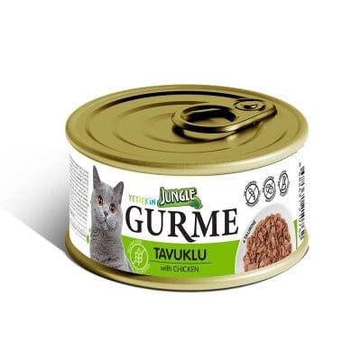 Jungle Gurme Yetişkin Kedi Tavuklu Konserve 85 Gr Pelagos