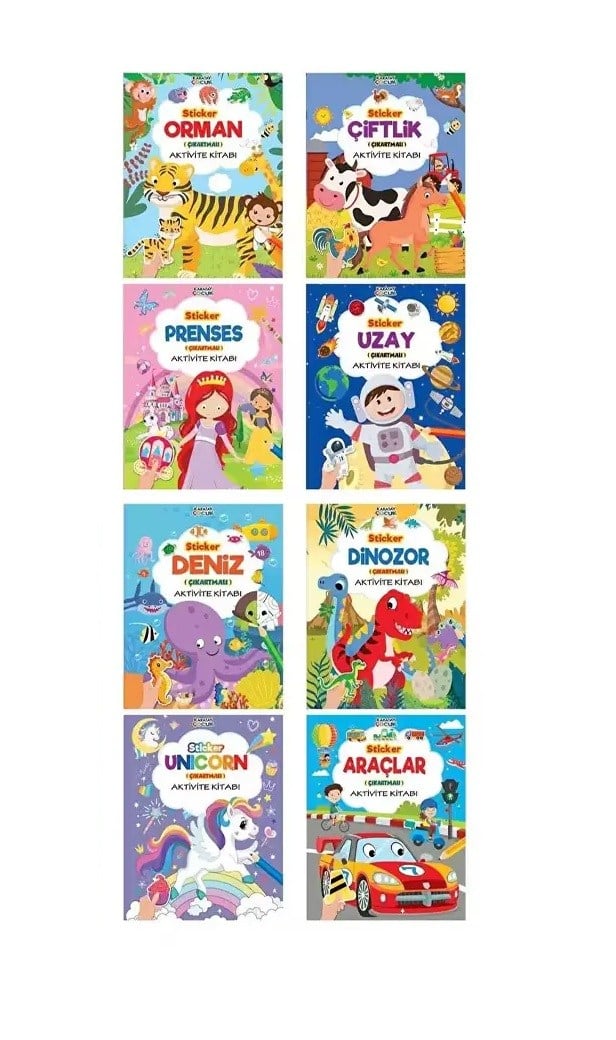 Karatay Sticker Çıkartmalı Bul-Yapıştır Boyama 24 Sf