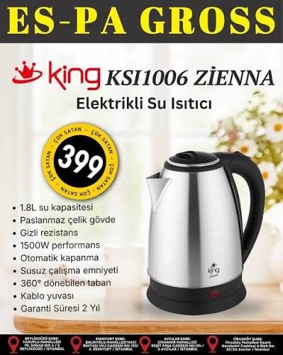 King Zienna KSI1006 Kettle Su Isıtıcısı