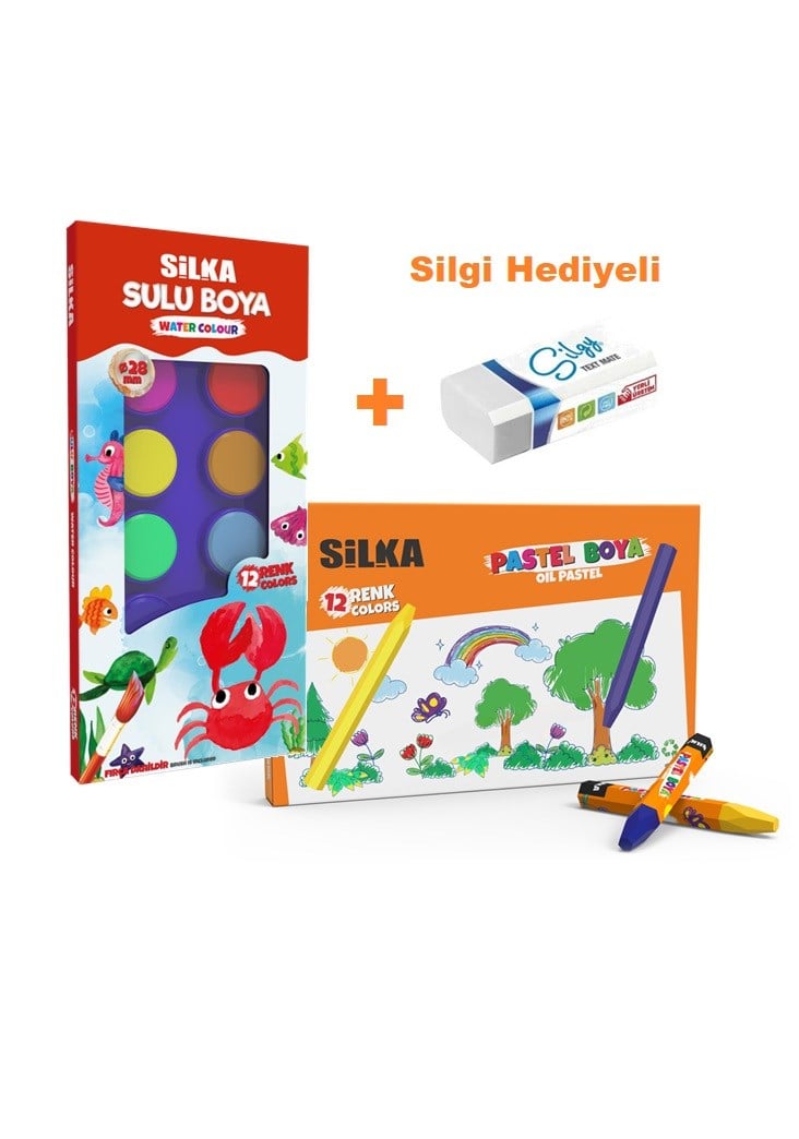 Kırtasiye Seti Suluboya - Pastel Boya Deti