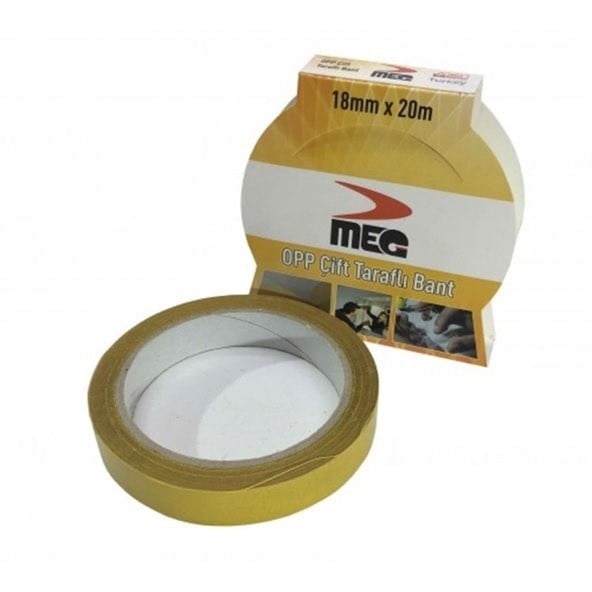 MEG OPP ÇİFT TARAFLI BANT KUTULU 18MM*20MT