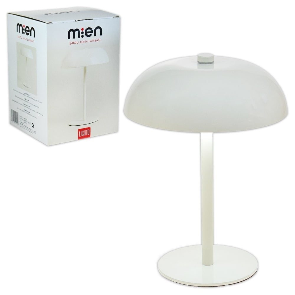 Mien 1505-B Krem Şarjlı Masa Lambası