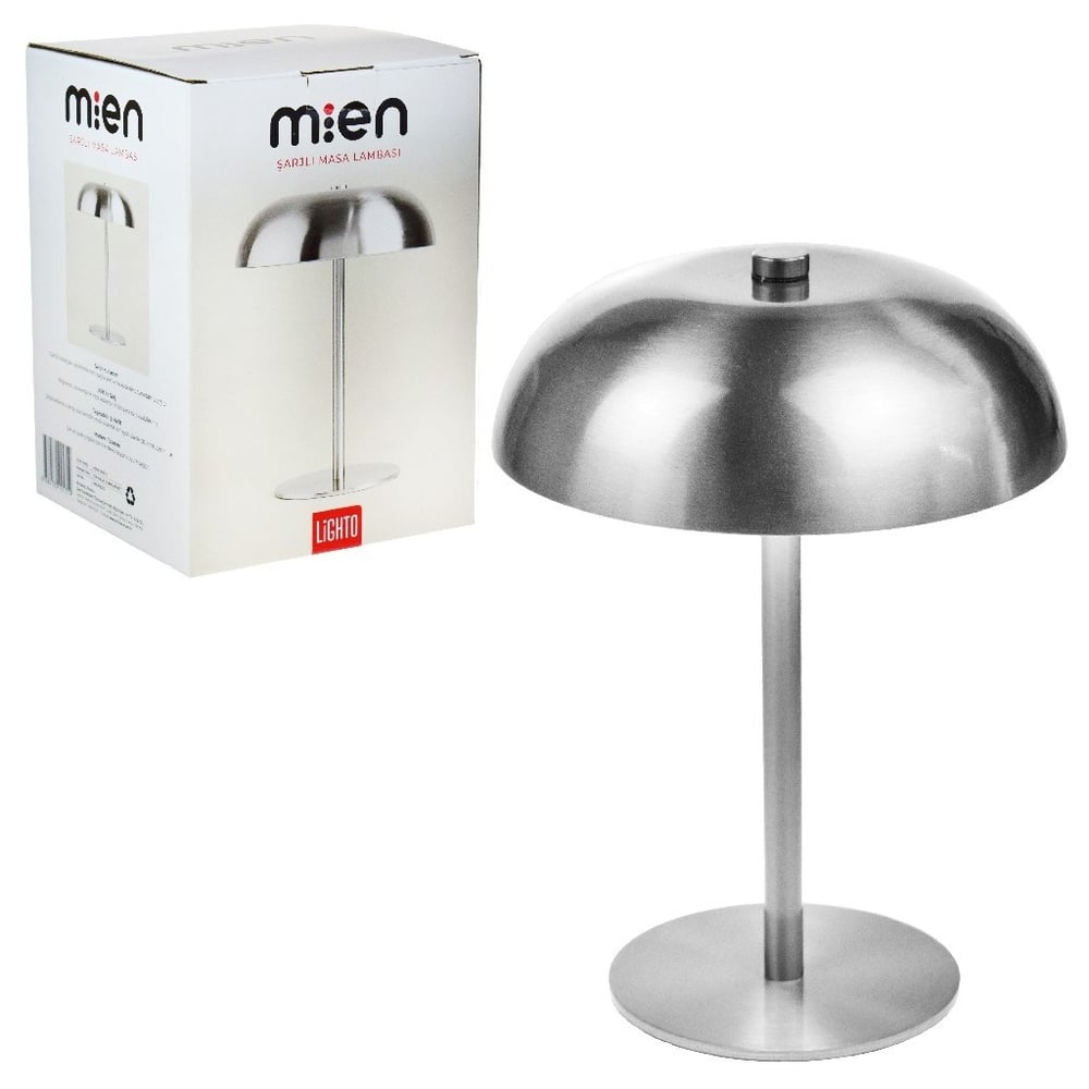 Mien 1505-S Silver Şarjlı Masa Lambası