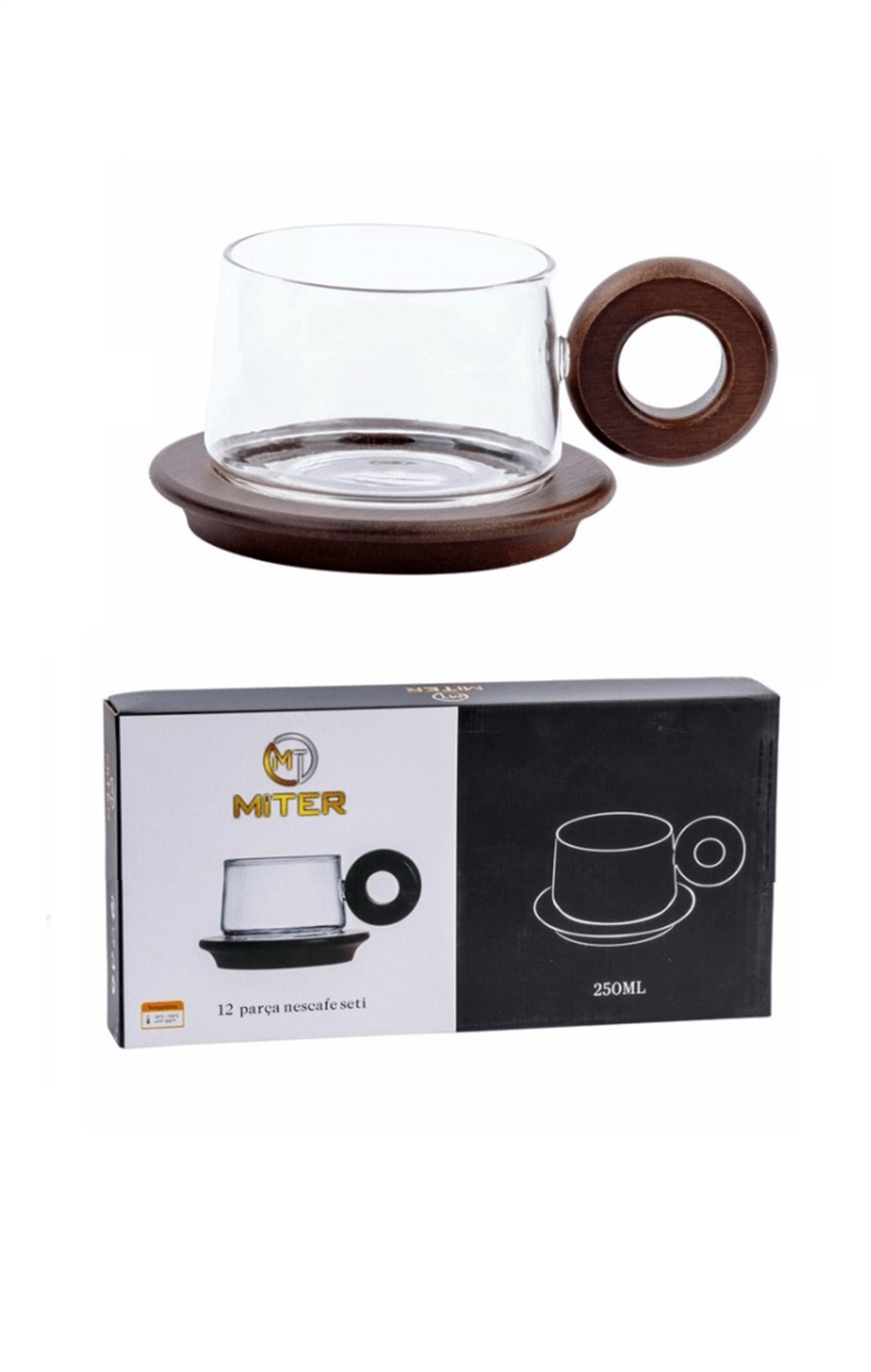 Miter 12 Parça Akasya Nescafe Seti Mt-85