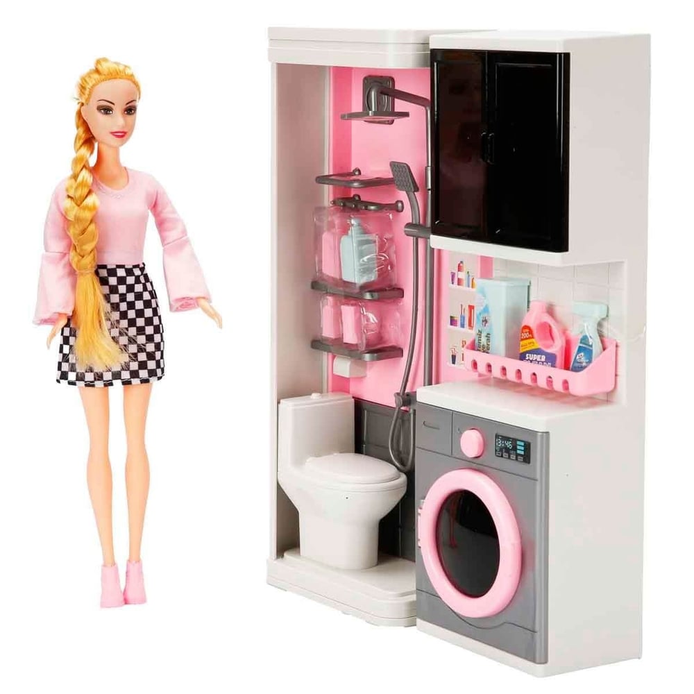 Oyd Kutuda 2 Li Banyo Çamaşır Makinası Oyuncak Bebekli 02392