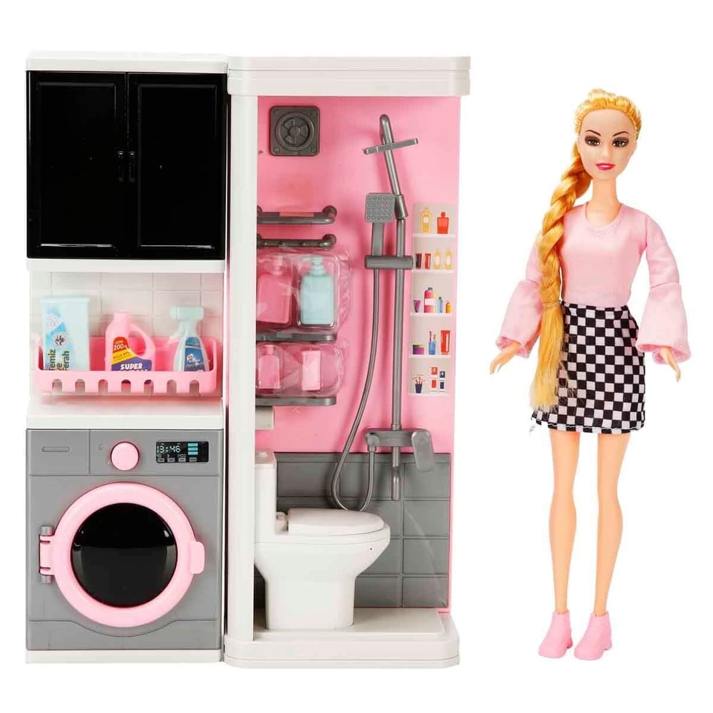 Oyd Kutuda 2 Li Banyo Çamaşır Makinası Oyuncak Bebekli 02392