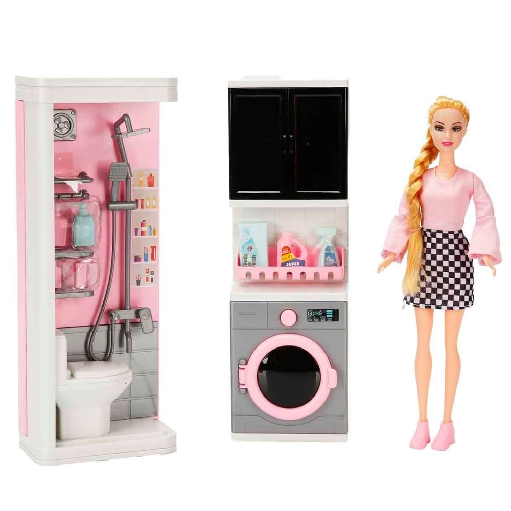 Oyd Kutuda 2 Li Banyo Çamaşır Makinası Oyuncak Bebekli 02392