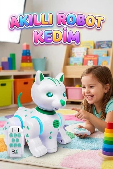 Oyuncak Uzaktan Kumandalı Pilli Kedi 9873