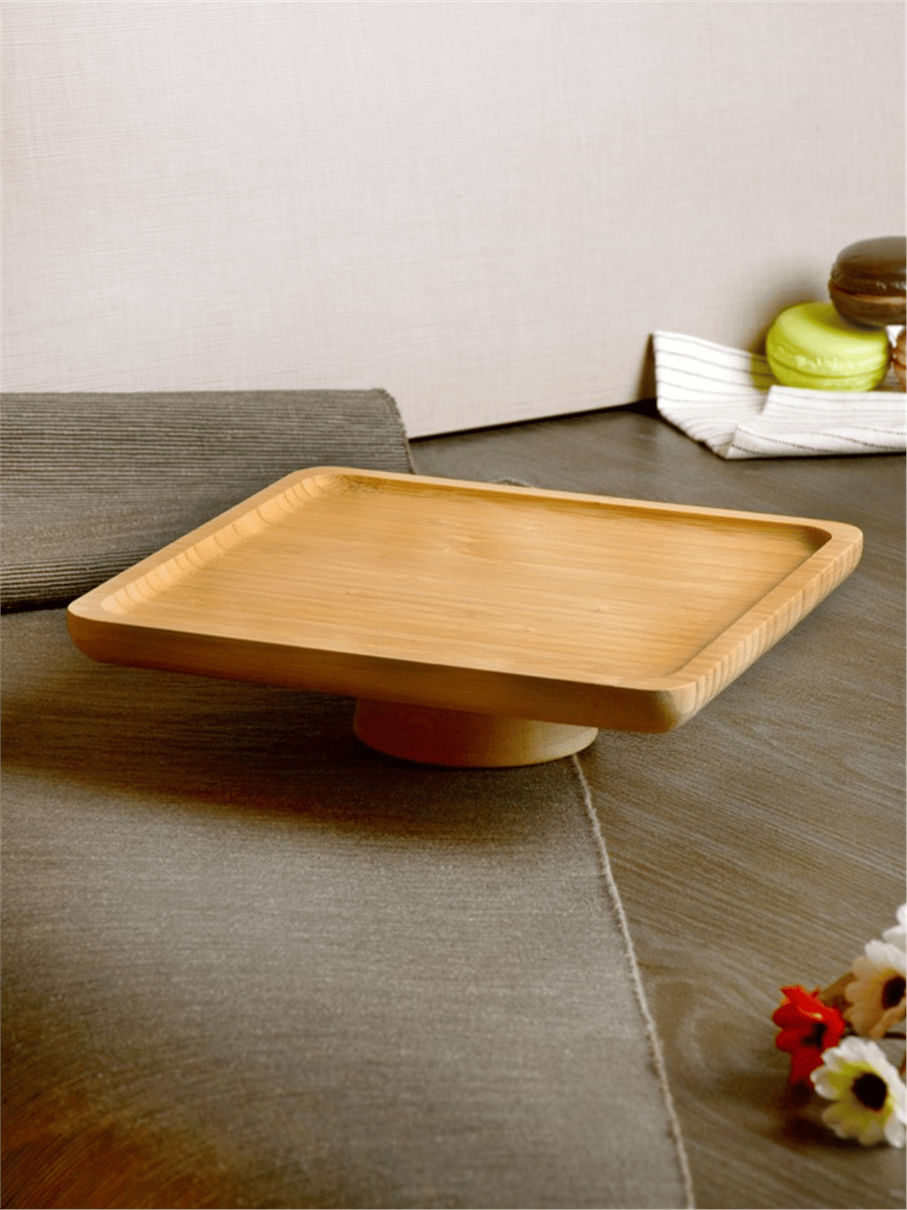 Paçi Ayaklı Bambu Sunumluk Kare 20 Cm 700720