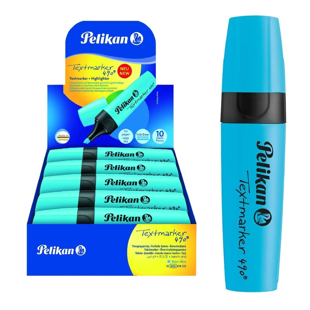 Pelikan 490 Fosforlu İşaretleme Kalemi Mavi