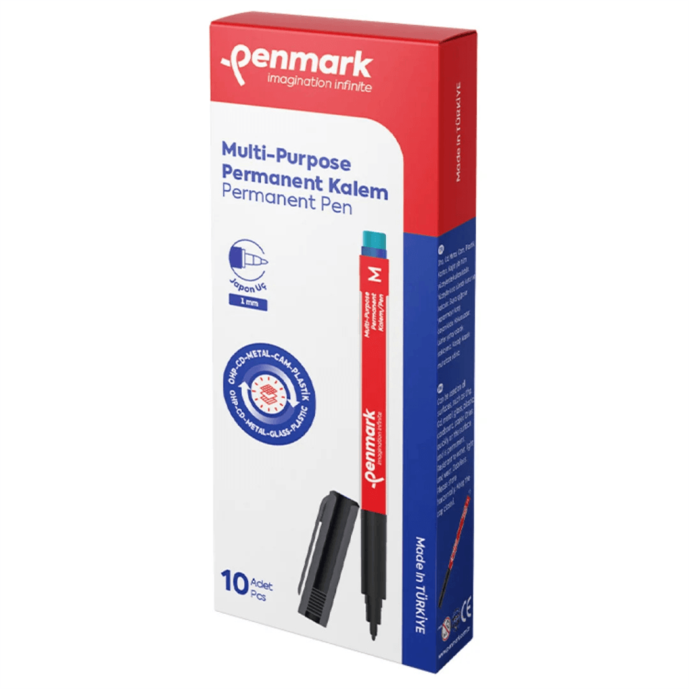 Penmark Asetat Kalemi Mavi (M) Orta Uçlu Kalıcı Markör - HS-206-03