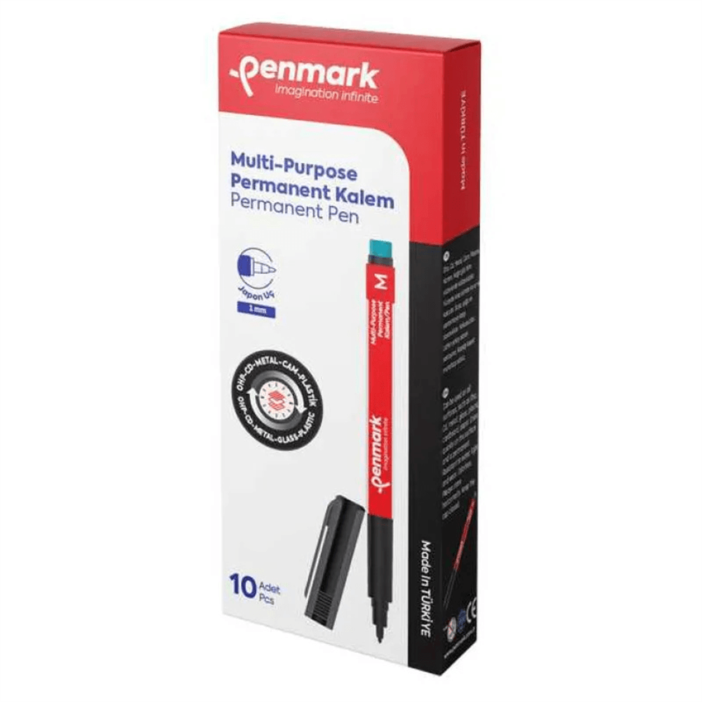 Penmark Asetat Kalemi Siyah (M) Orta Uçlu Çok Amaçlı - HS-206-02