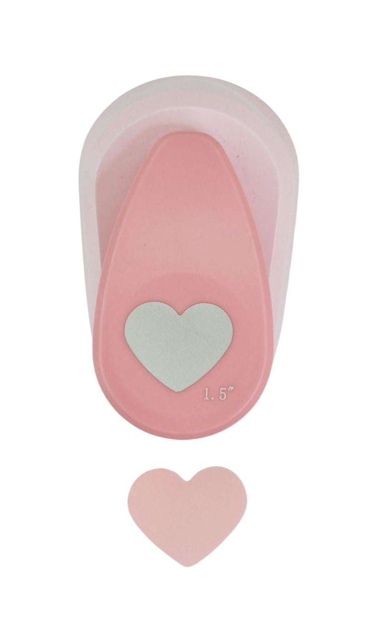 Puti Orta Boy Kalp Şekilli Delgeç 3,8cm 1,5ınc