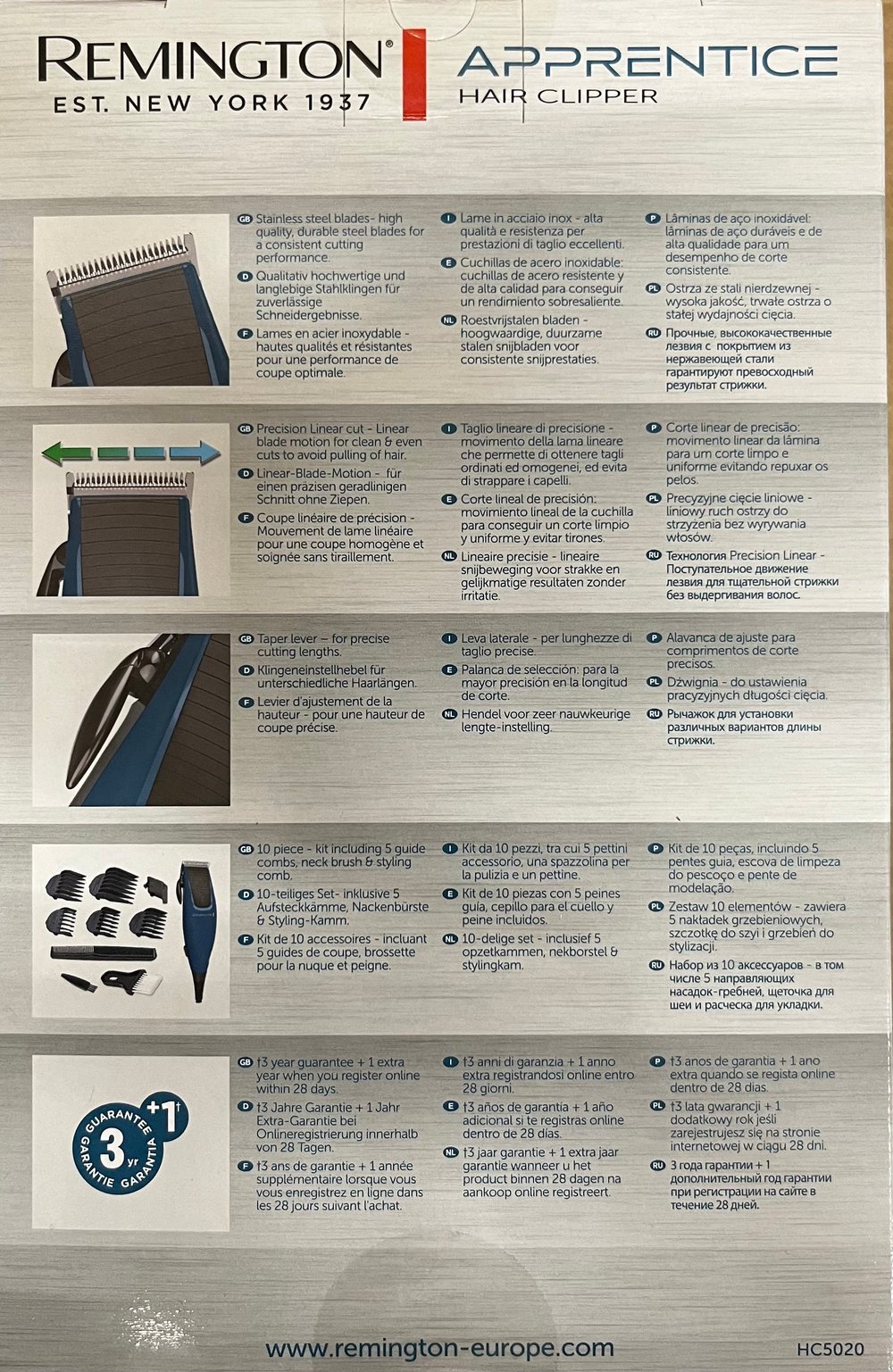 Remington HC5020 Kablolu Saç ve Sakal Kesme Makinesi