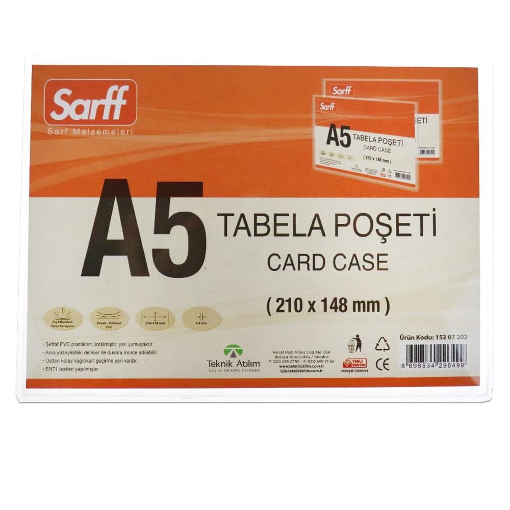 Sarff A5 Tabela Poşeti 210*148,5mm