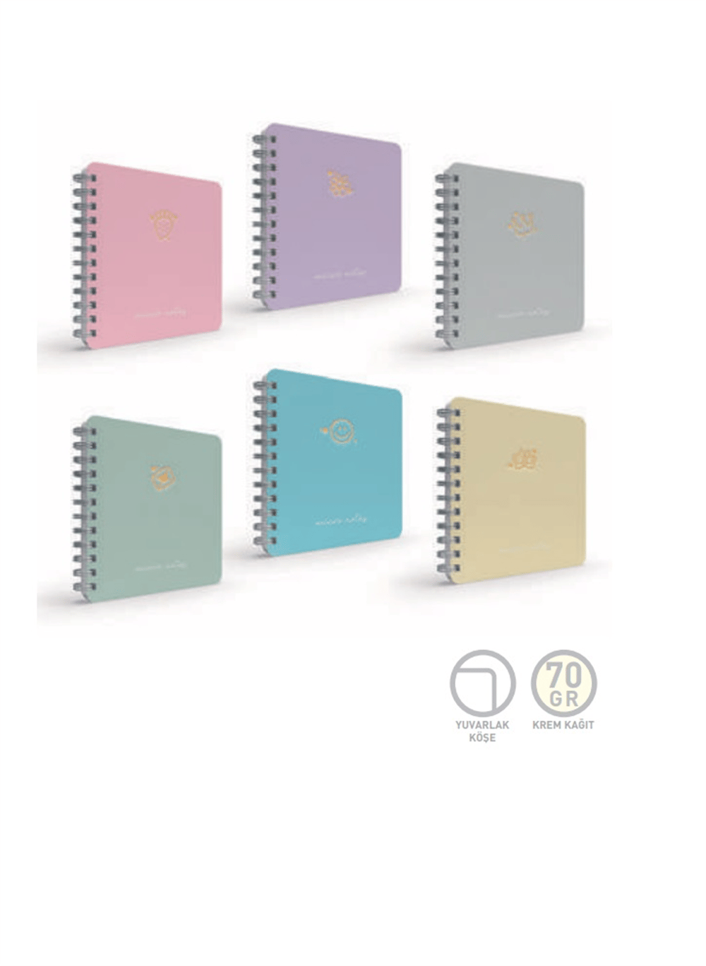 Spiralli Çizgili Defter