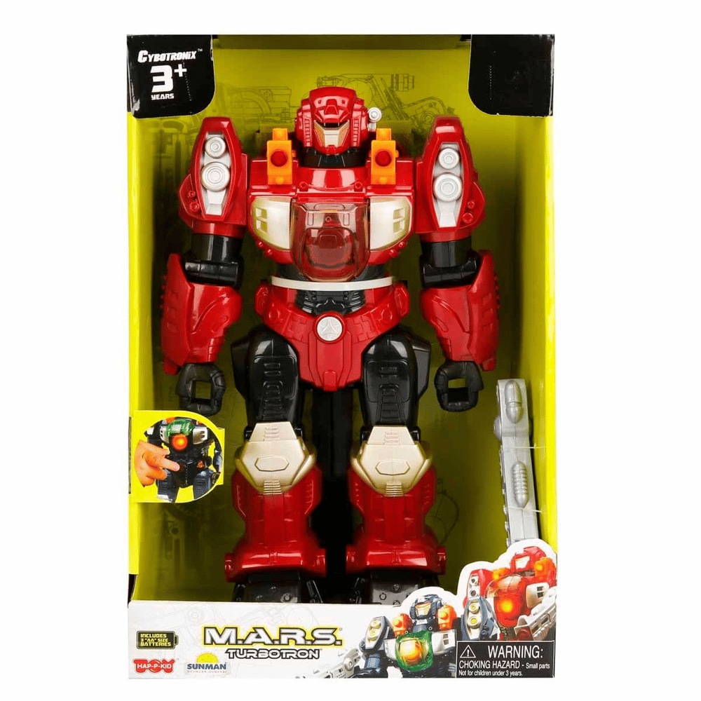 Sun HPK Robot M.A.R.S Turbotron Yürüyen Silahlı Sesli Işıklı Oyuncak 30 cm 2R
