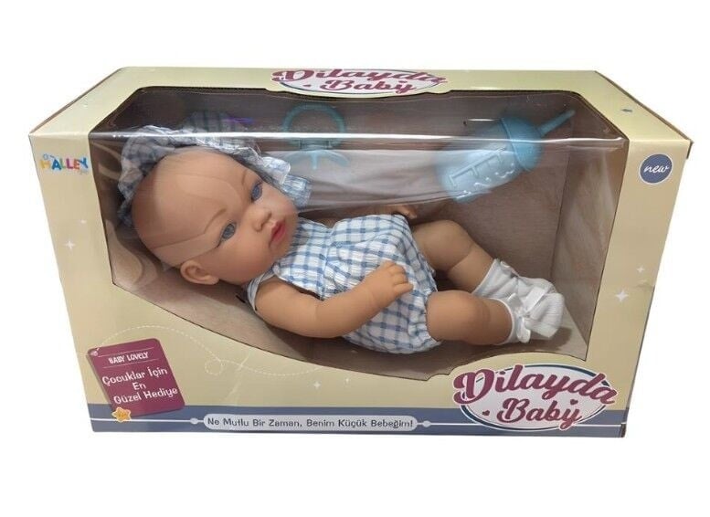 Tam Kauçuk 32 Cm Emzik Ve Biberonlu Oyuncak Bebek Sh59824