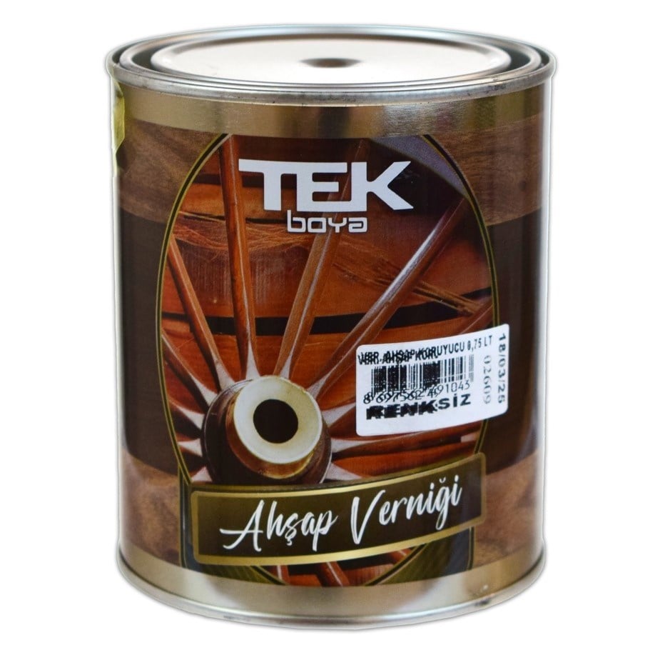 Tek Ahşap Koruyucu Vernik 0,75 Lt Renksiz