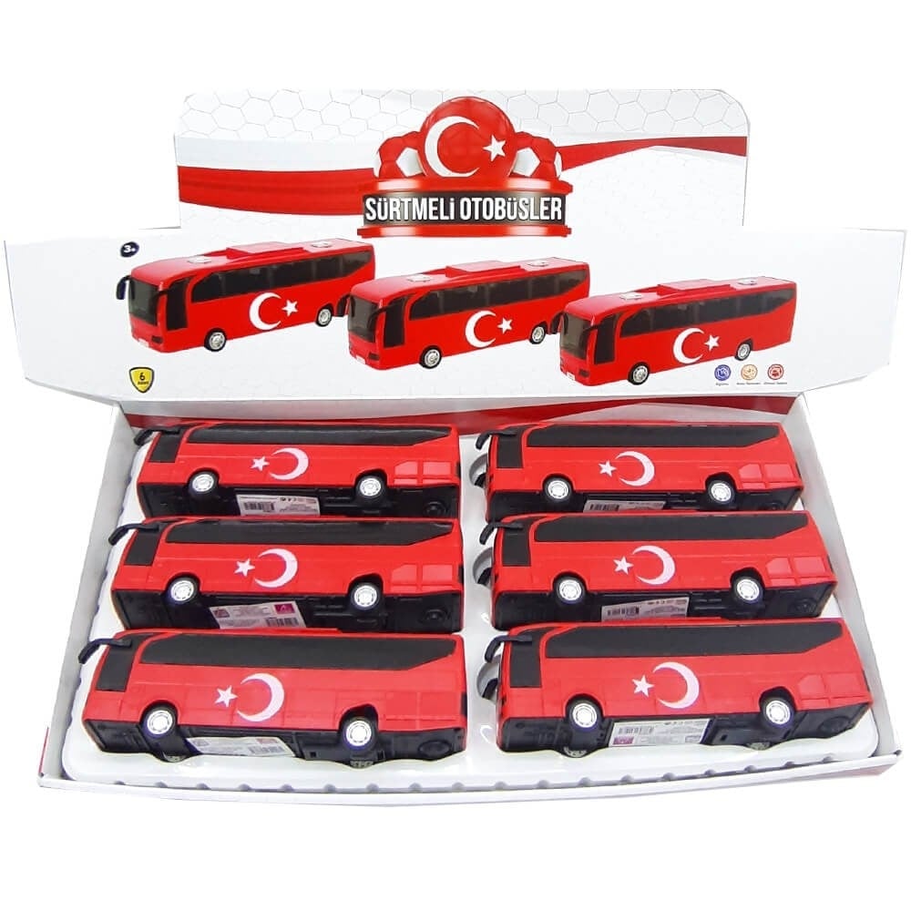 Türk Bayraklı Oyuncak Otobüs