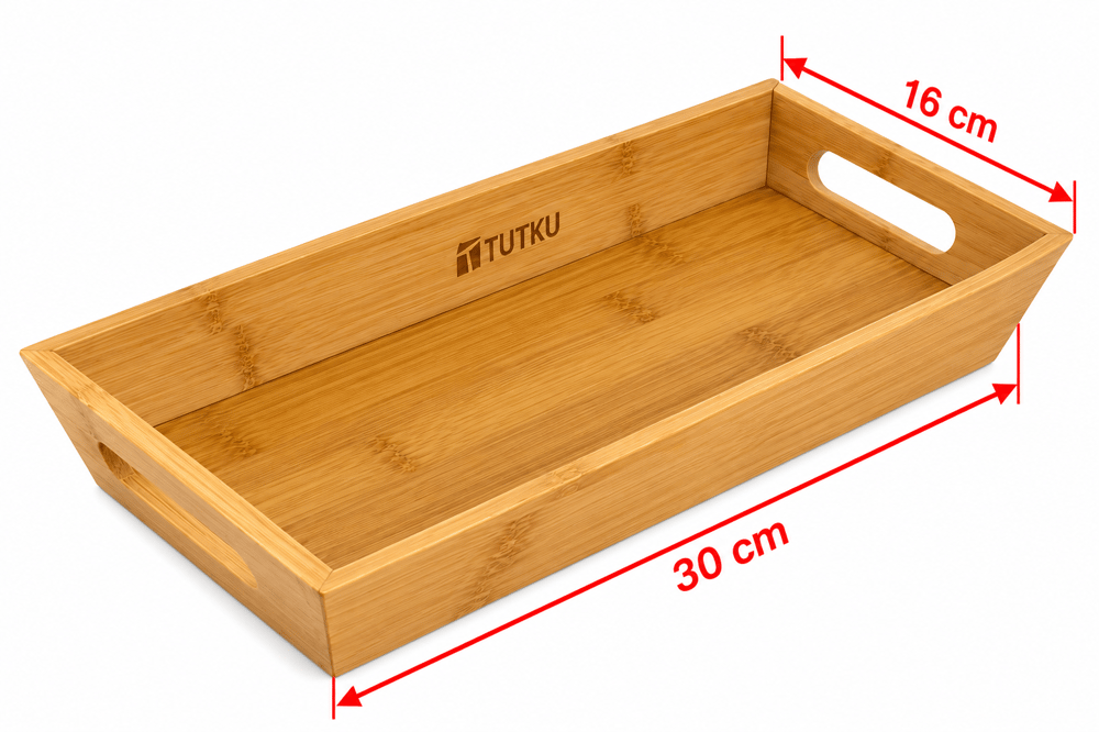 Tutku Bambu Derin Tepsi 16*30cm 0611