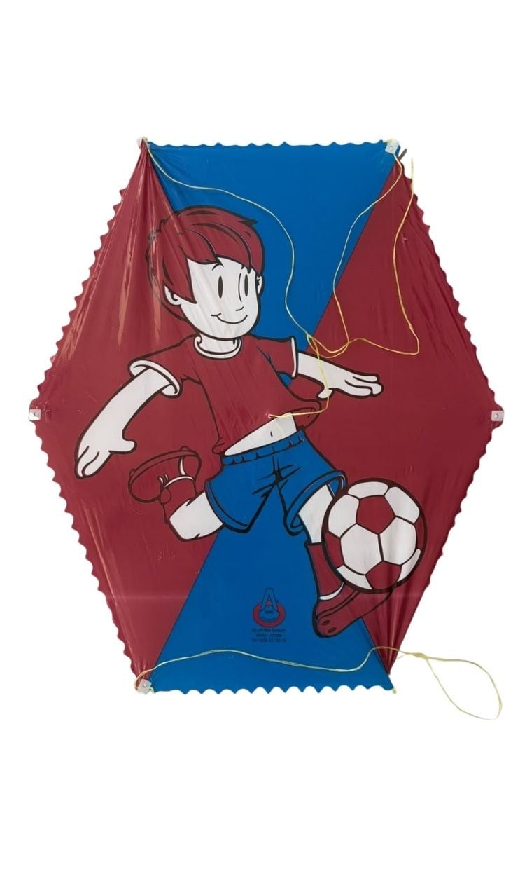 Uçurtma Bordo Mavi Desenli Uçurtma