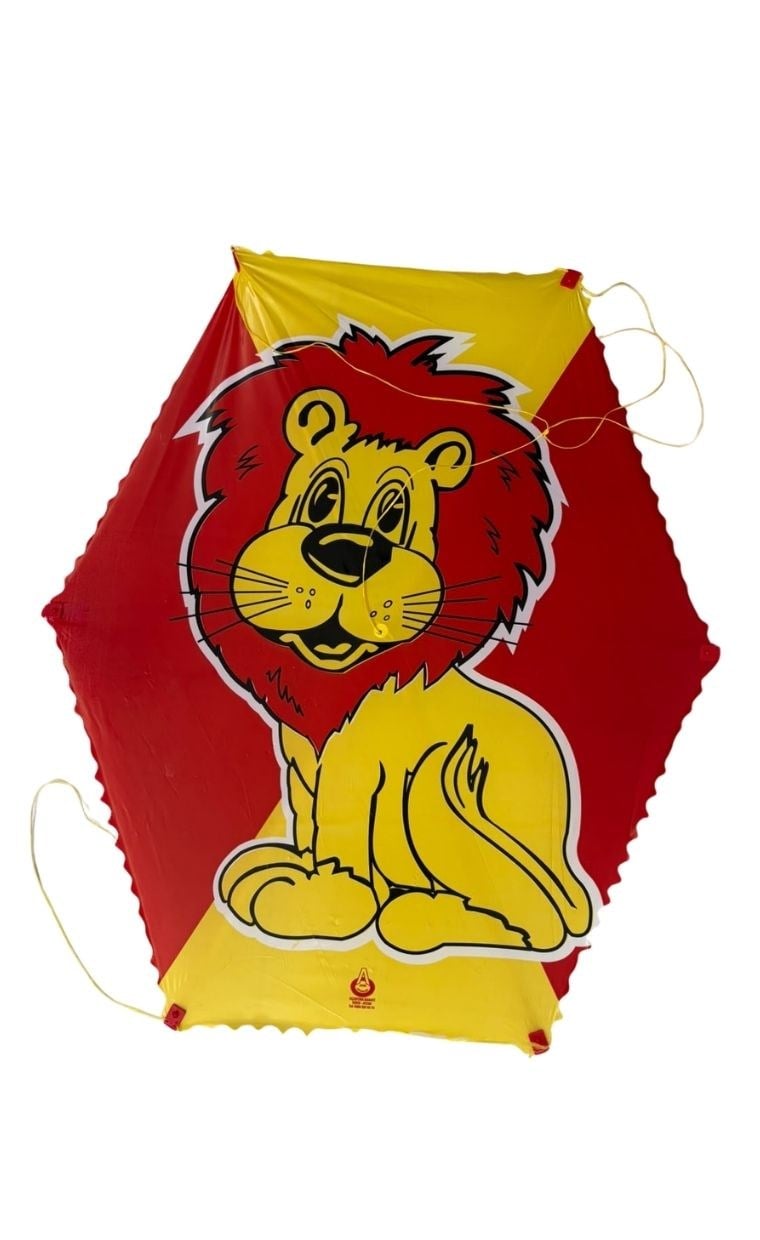 Uçurtma Sarı-Kırmızı Aslan Desenli Uçurtma